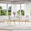 Ensemble de salle à manger à quatre pieds avec plateau en verre-1331688414-1331688385-1328507591