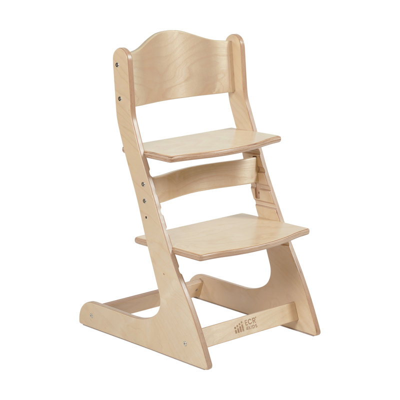 ECR4Kids Grows with Me Transitional Chair, Wooden, Montessori Furniture, Natural