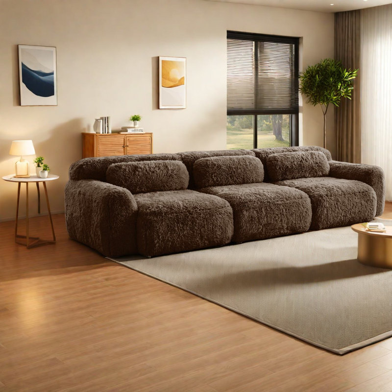 Canapés modulaires à compression, canapé modulaire 114,7 po, maison moderne