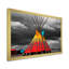 Colourful Grey Native Tipi Soulful Connections - Native American Canvas Wall Art-440058766-440058767