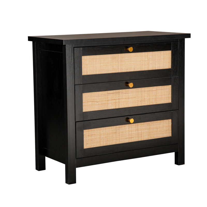 Ludden 3 - Drawer Standard Accent Chest, Black