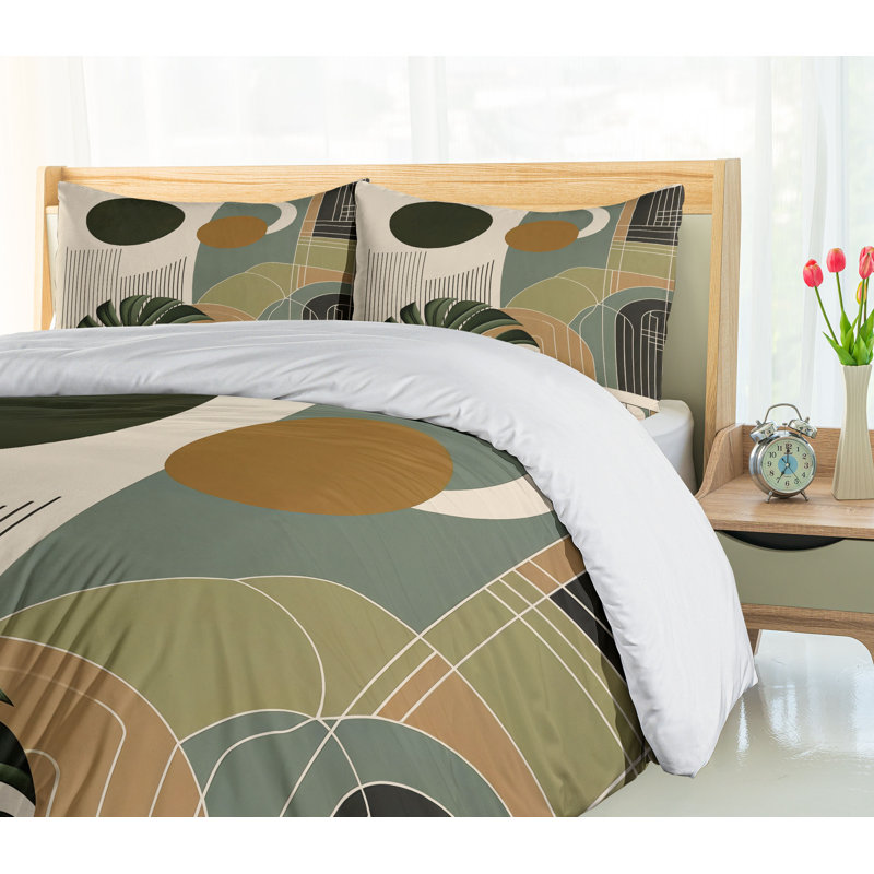 Monstera Duvet Cover, King Duvet Cover + 2 Standard Shams