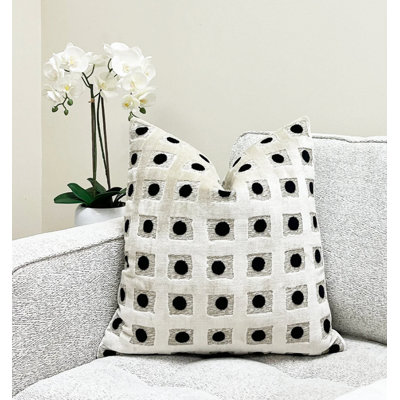 Velvet Domino Throw Pillow Cover