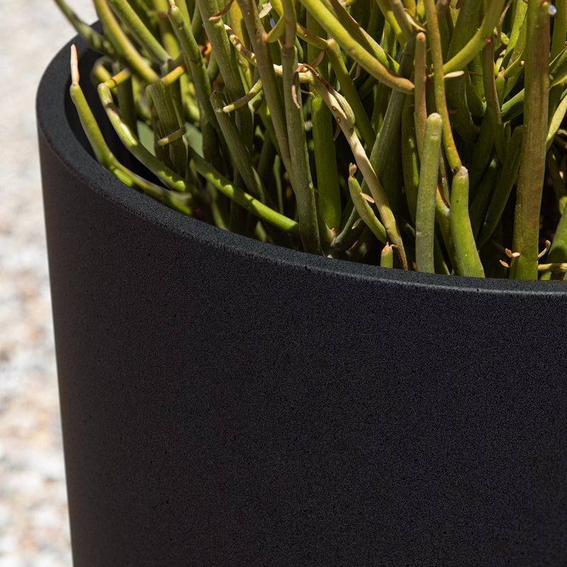 Ensemble de pots à fleurs en plastique 3 pièces Mason Series, Noir, noir, noir, noir