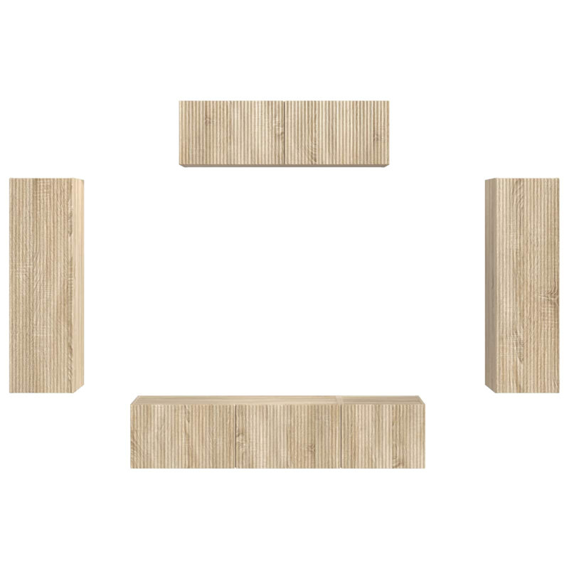 TV Stand for TVs up to 77", Sonoma Oak