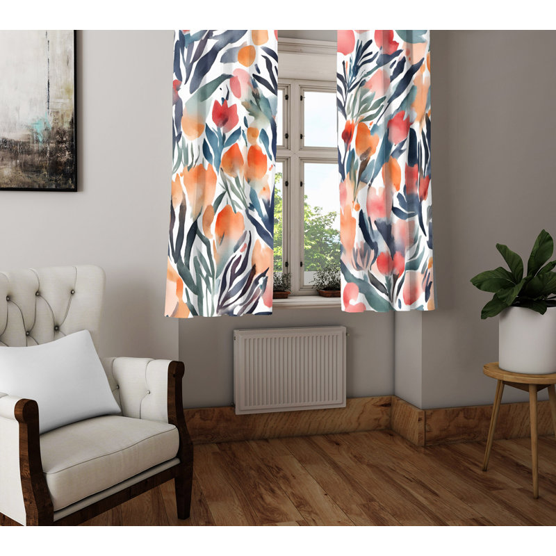 Semi Sheer Curtain Pair, 40" W x 82" L