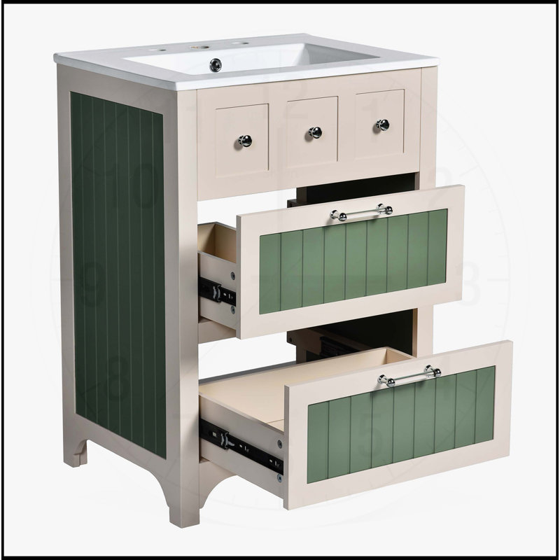Meuble-lavabo 24 po avec lavabo en céramique