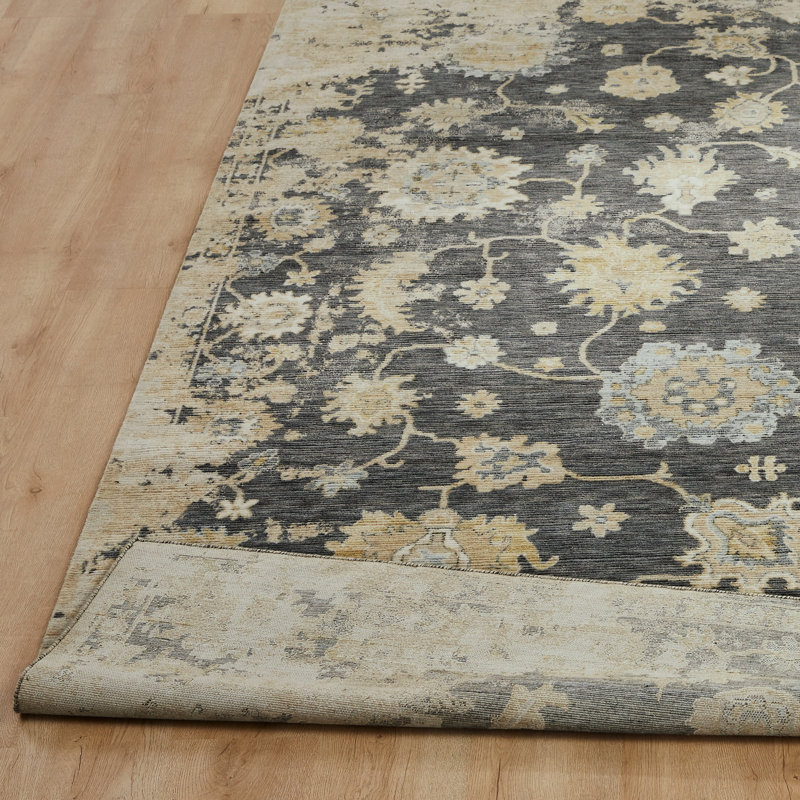 Tapis beige en laine tissé à la machine Joswick, Rectangle 9 pi 9 po x 12 pi 6 po