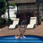 Gerania Outdoor 69.3" Long Reclining Chaise Lounge Set With Detachable Pillow And Table-1204498902
