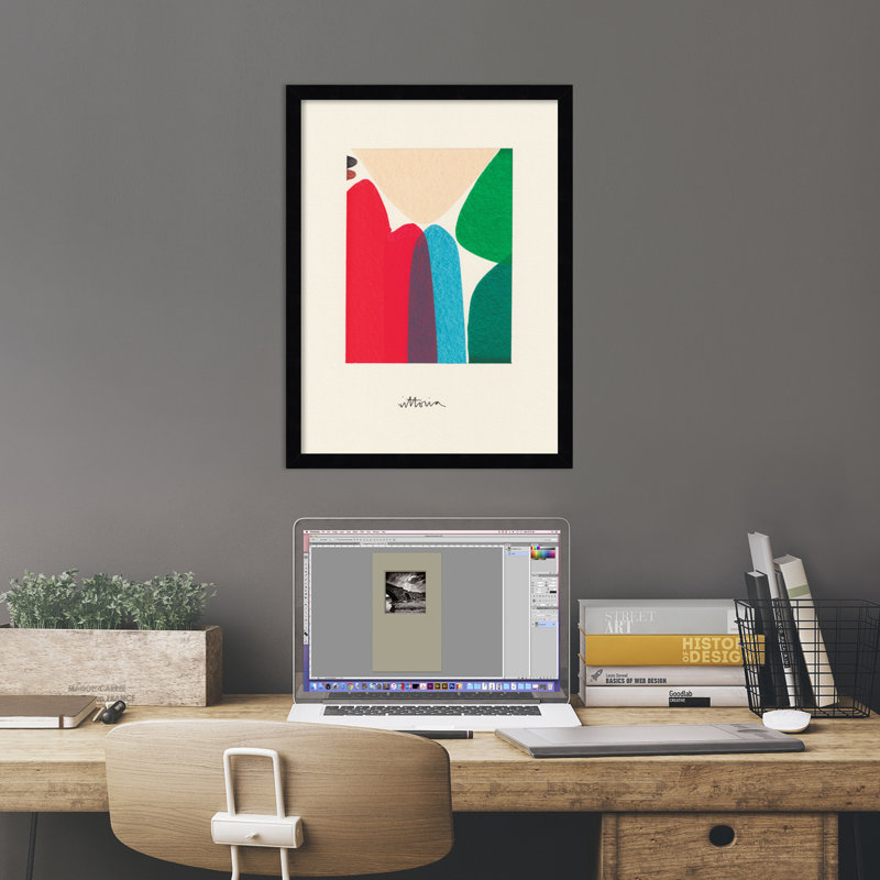 The Mountains We Move In Our Minds by Amber Vittoria, Black Framed, 16" W x 21" H x 1" D