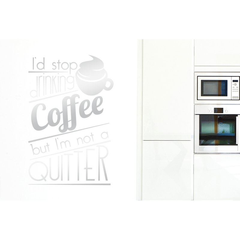 Food & Beverage Wall Decal, Shiny Silver