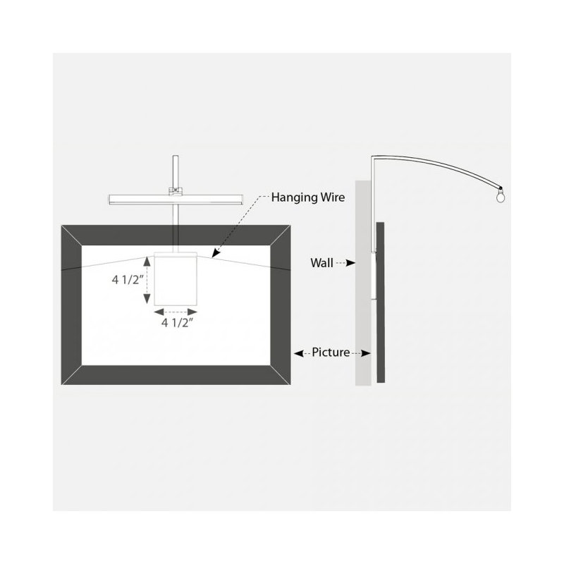 Vibe Dimmable LED Wall Mounted Picture Light, Black