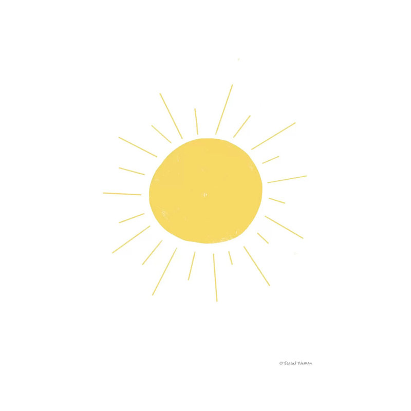 «Happy Sun» par - Toile tendue, H 12 po x l 8 po x P 0,75 po