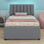 Lit plateforme tapissier avec lit gigogne-1948267935