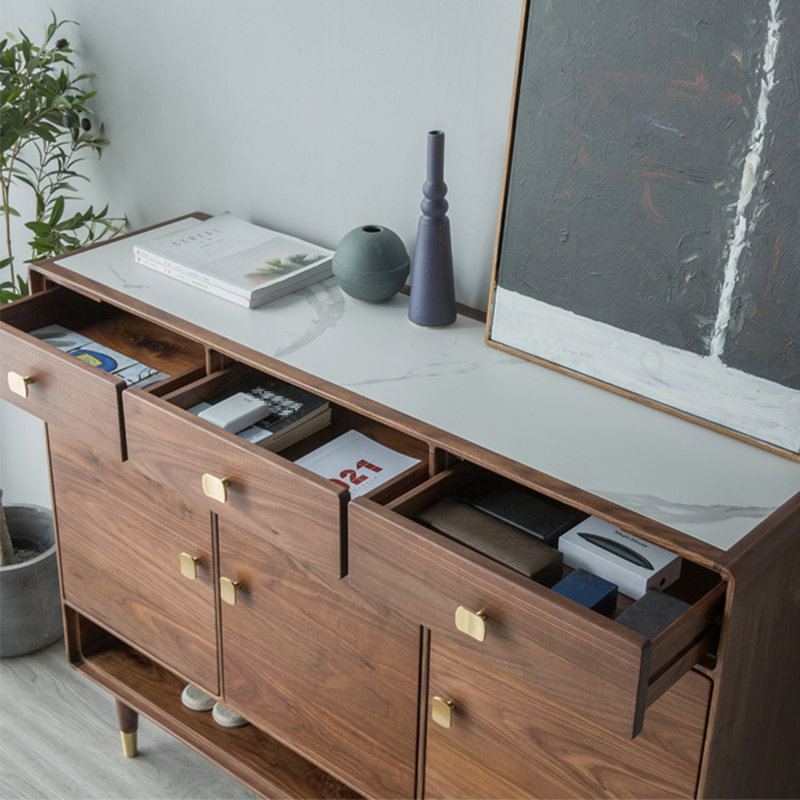 Classic solid wood large storage shoe cabinet