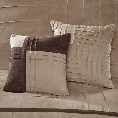 7 Piece Comforter Set Beige