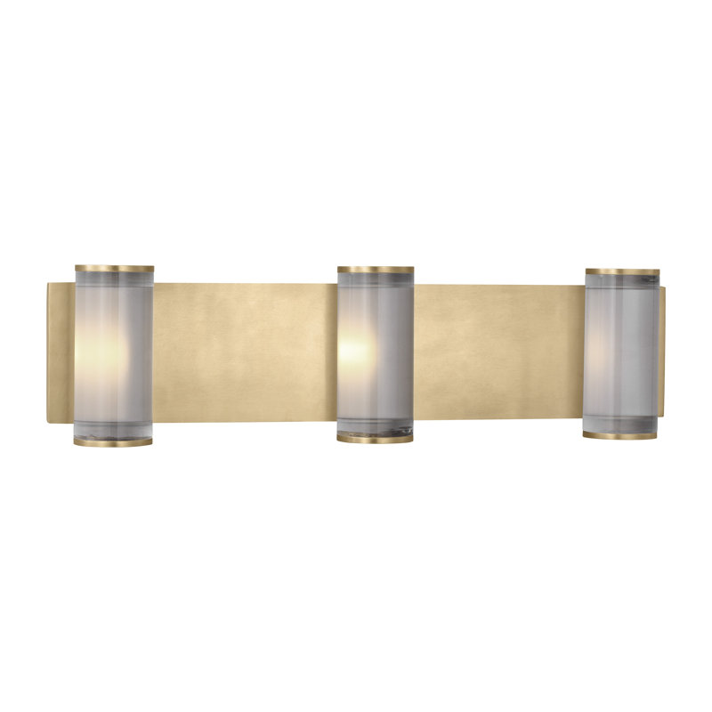 Esfera 3 - Light LED Bath Bar, Natural Brass
