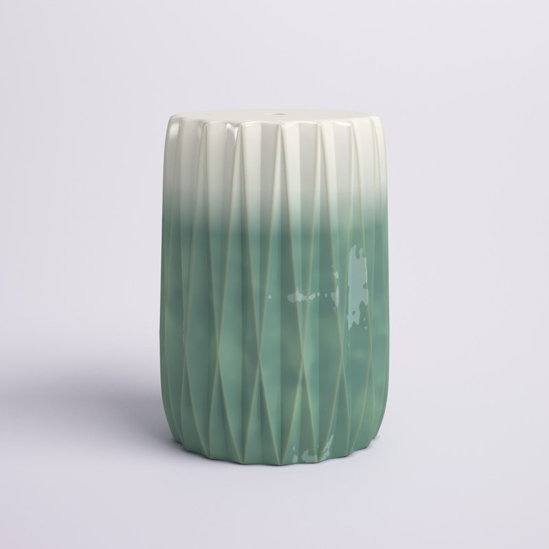 Annekee Ceramic Accent Stool, Mint