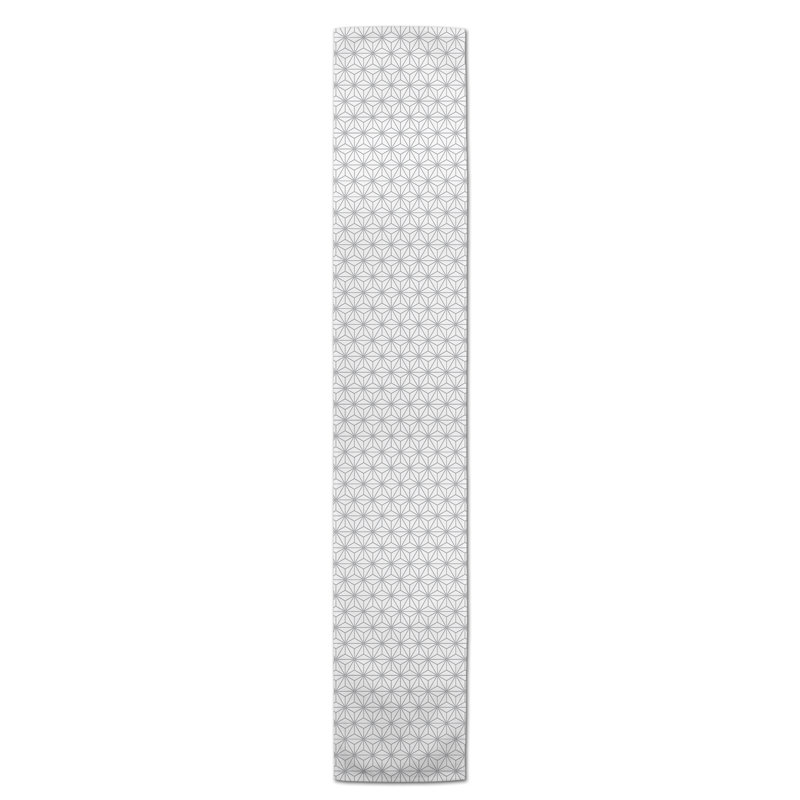 Chemin de table Hovig Geo, 90 po x 16 po, Gris, Geometric 1