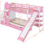 Le lit superposé rose Twintwin avec style, 2 tiroirs et 3 tablettes - pin massif, crée un espace de chambre à coucher captivant et invitant