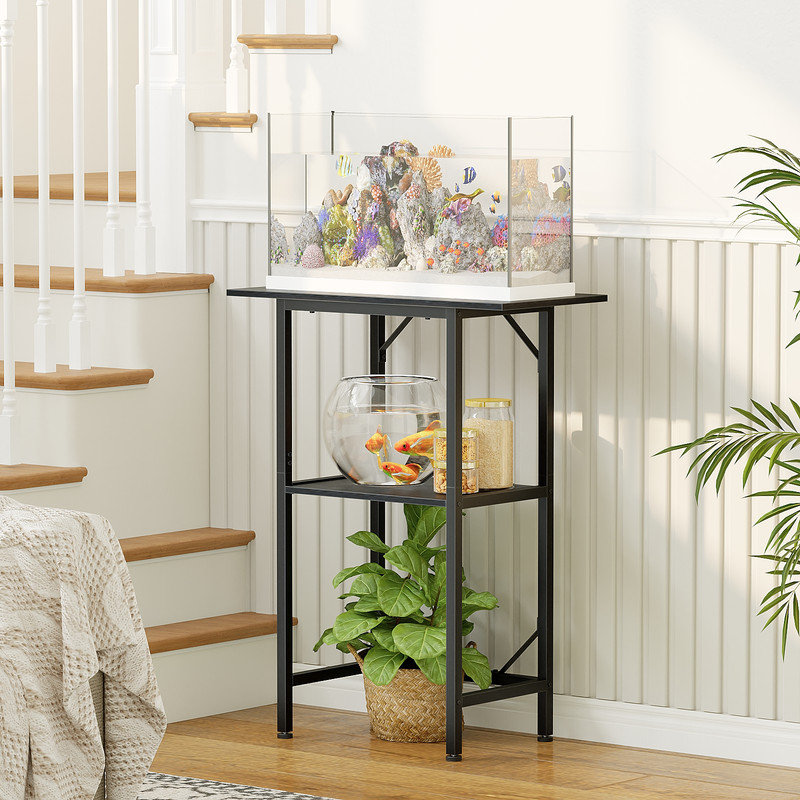 Support pour aquarium à 3 niveaux de 61 cm (24 po) pour 76 litres (20 gallons) - Étagère de rangement robuste et résistante à l'eau