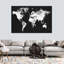 Carte noir et blanc - reproduction sur toile tendue-554144692