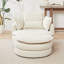 Fauteuil pivotant moderne surdimensionné avec repose-pieds avec rangement lune-1963198367