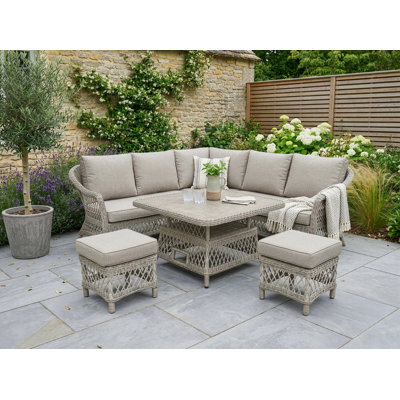 Cotswold Wicker Mini Corner with Height Adjust Table
