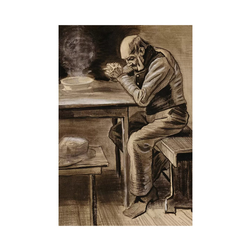The Prayer, 1882 by Vincent Van Gogh - Wrapped Canvas Painting, 101.6 cm H x 66.04 cm W x 1.91 cm D