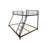 Twin Over Full Bunk Bed With Metal Construction, - Length Guardrail And Center Support Heavy Duty Quiet Wood Slats, Quick Assembly Package