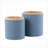 Ottomans 2-Piece Contemporary Nesting Set with Tray Top &amp; Storage, Royal Blue | Natural Wood-1576545892