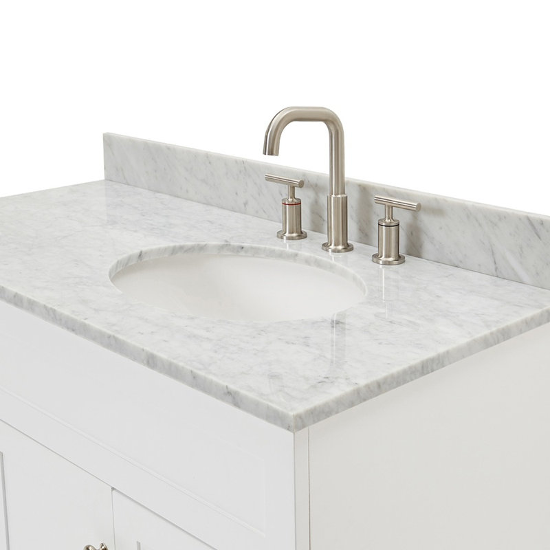 Meuble-lavabo simple 43 po Partham, Blanc