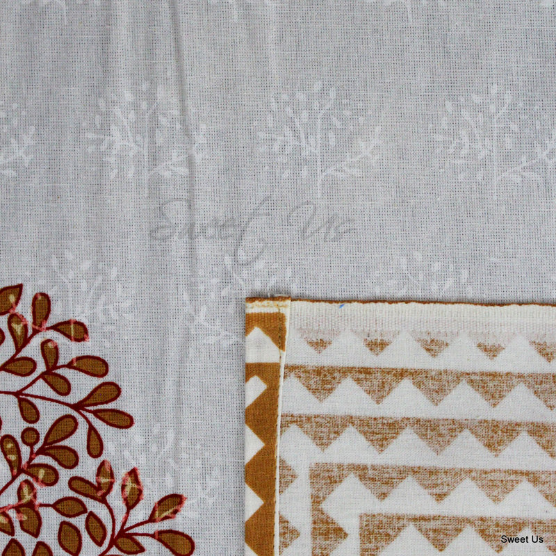 Nappe 100% coton Floral, Terre
