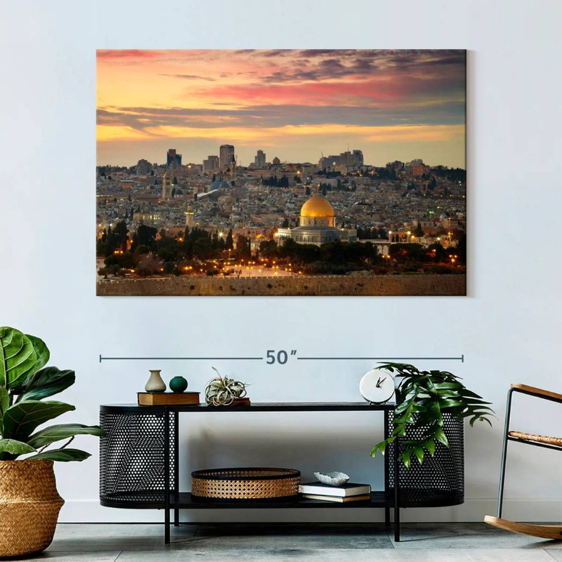Kavia Ancient City Of Jerusalem, 34" H x 51" W