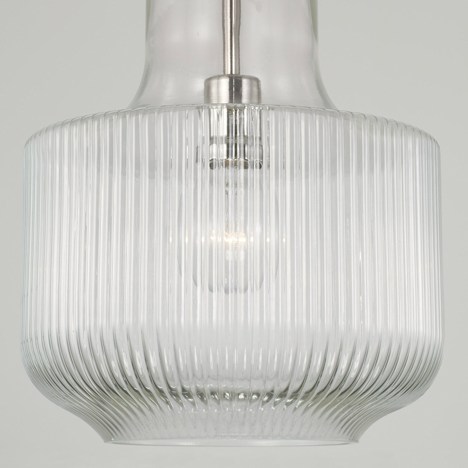 Altera Single Light Glass Dimmable Pendant, Polished Nickel