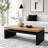 Modern Industrial Coffee Table with Two-Tone Floating Top Design-307477229