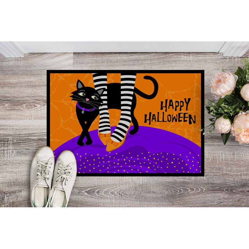 Bonnaire Non-Slip Halloween Outdoor Doormat, 0.2" H x 36" W x 24" D