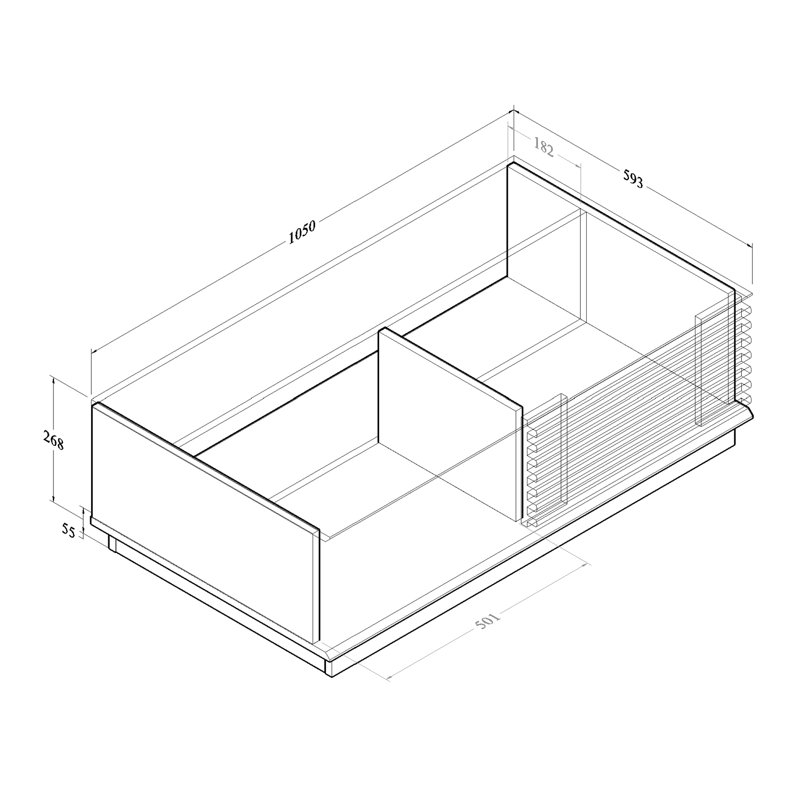 Cassandrea Four Leg Coffee Table with Storage