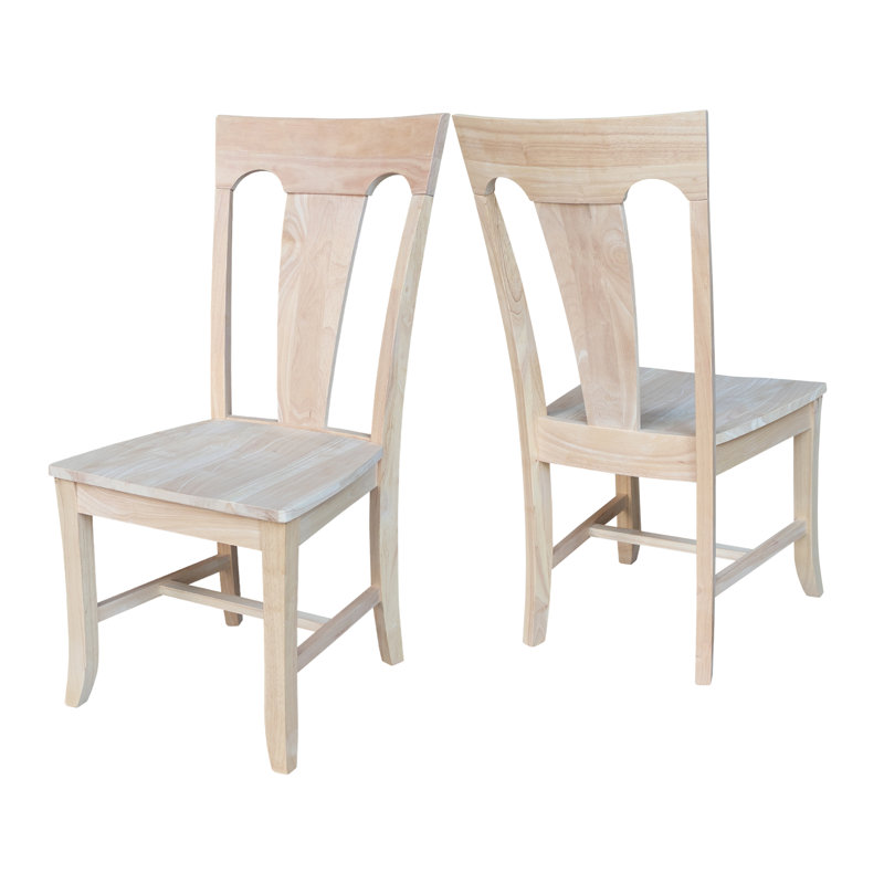 18'' H Solid Wood Side Chair, Unfinished