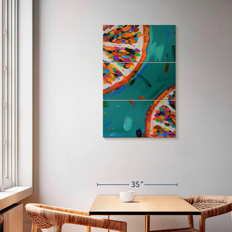 Yarlin Two Oranges, 57" H x 36" W
