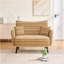 Canapé à deux places de style moderne avec accoudoirs ultra-confortables, coussins d'accoudoir et rangement Pocke, canapé à deux places profonds, canapé moderne confortable pour chambre à coucher, petits espaces, appartements et autres-1376437746