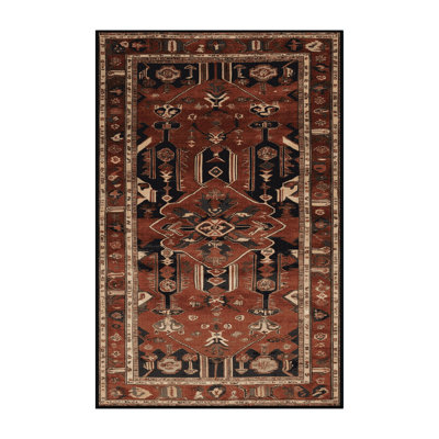 Machine Washable Persian Brown Area Rug