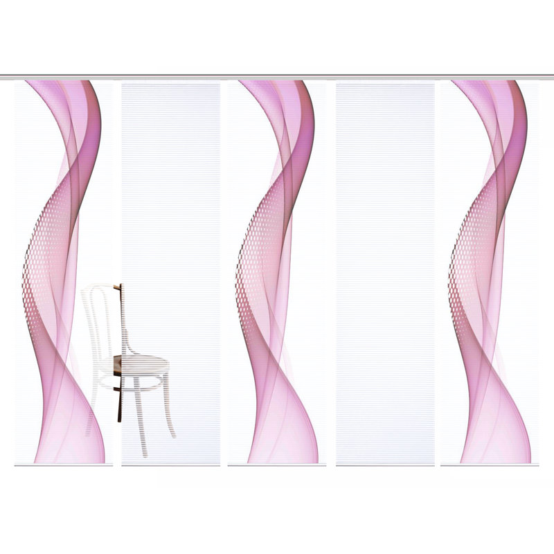 Semi Sheer Sliding Panel, Berry