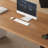 Brown + White Rectangular Solid Wood with 3 drawers desk-39990810