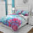 Ensemble de housse de couette et insert 5 pièces en microfibre multicolore-1094103346