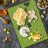 Ambesonne Floral Cutting Board Large Size Summer Botany Pattern Yellow Green Multicolor