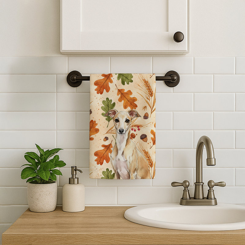 Serviette de cuisine tricolore Sheltie, Lévrier italien fauve