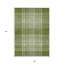 Tapis d'intérieur lavable écossais vert 9 'X 12'