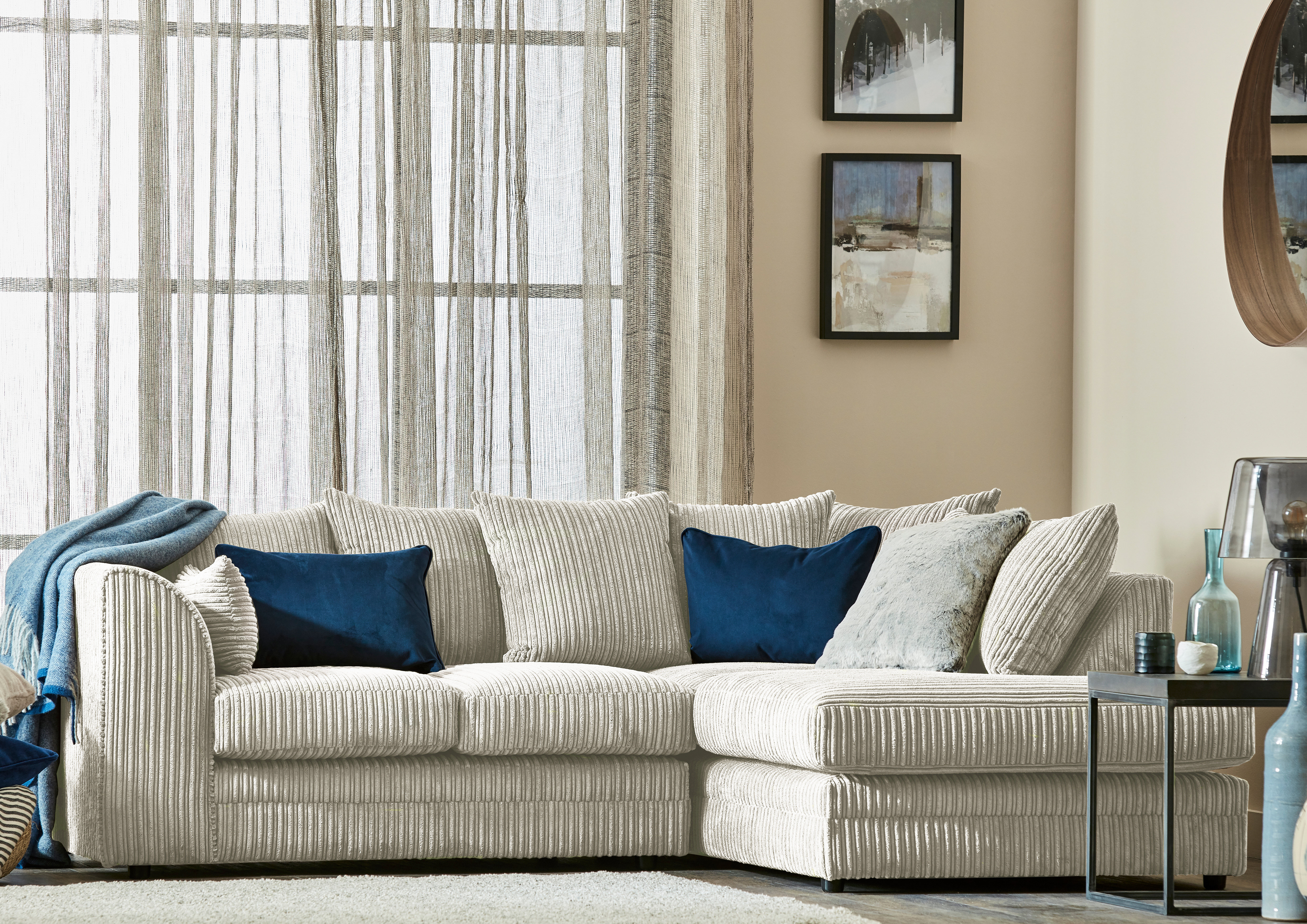 Moana 2 Piece Corduroy Corner Sectional