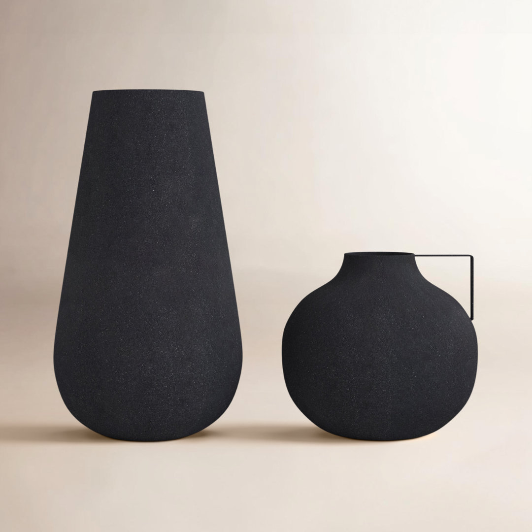 Aldrin Metal Table Vase (Set of 2) Joss & Main